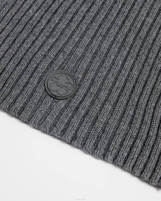 Ted Baker hombres 2ZFP2028 accesorios bufanda camen punto cardigan gris