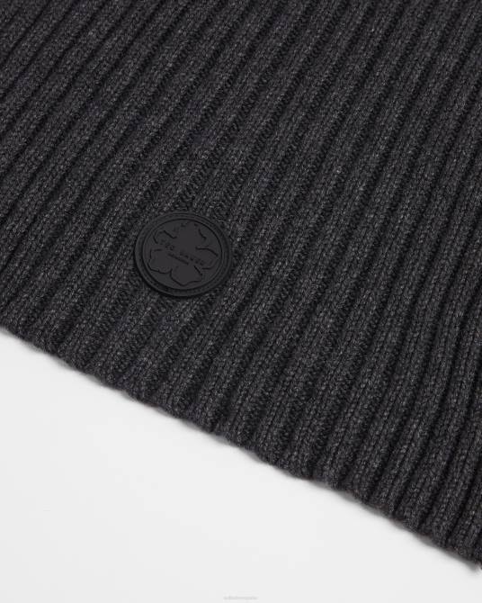 Ted Baker hombres 2ZFP2085 accesorios bufanda camen punto cardigan gris oscuro