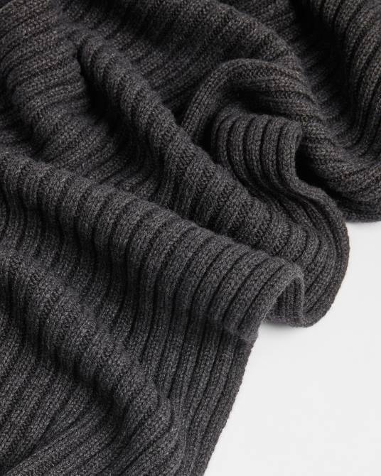 Ted Baker hombres 2ZFP2085 accesorios bufanda camen punto cardigan gris oscuro