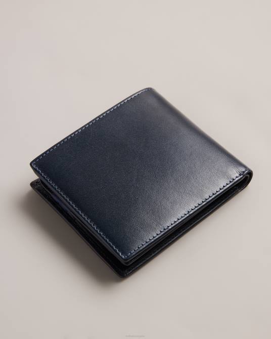 Ted Baker hombres 2ZFP1896 accesorios cartera de cuero plegada Samed Armada