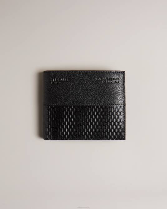 Ted Baker hombres 2ZFP1897 accesorios cartera plegable con textura tejida romul negro
