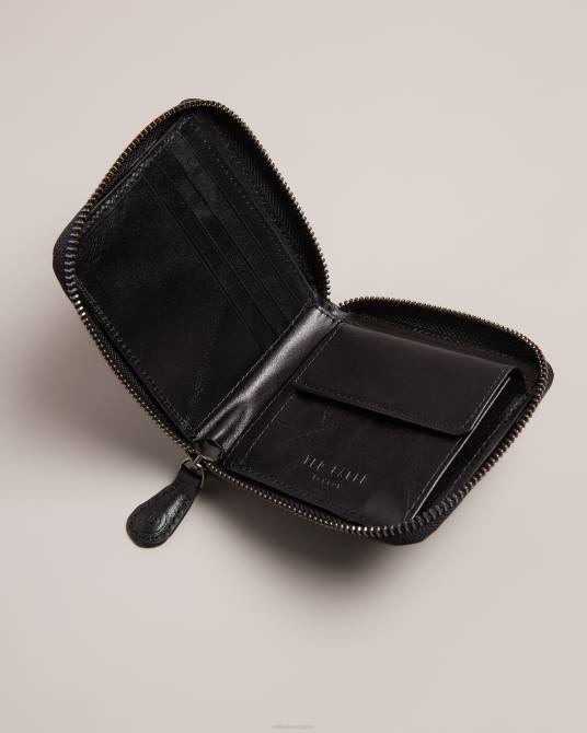 Ted Baker hombres 2ZFP1949 accesorios cartera tobiat t con monograma y cremallera negro