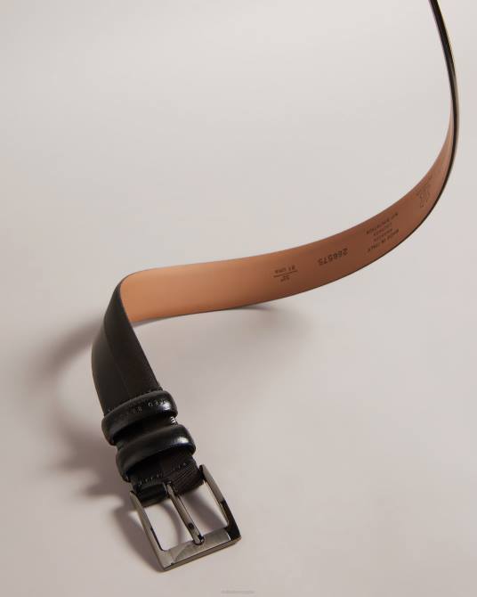 Ted Baker hombres 2ZFP1966 accesorios cinturón de cuero grabado harvii negro