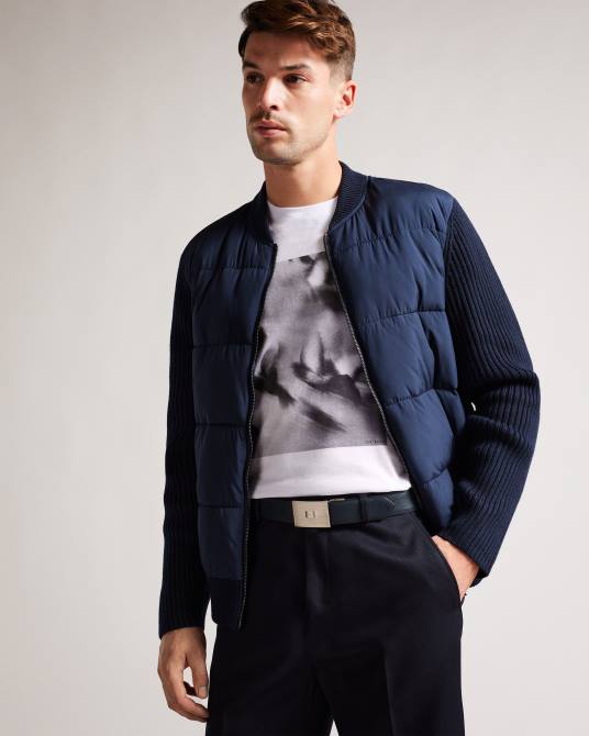 Ted Baker hombres 2ZFP1972 accesorios cinturón Aydon con hebilla texturizada Armada