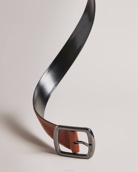 Ted Baker hombres 2ZFP2059 accesorios cinturón jaims de piel con detalle en contraste broncearse