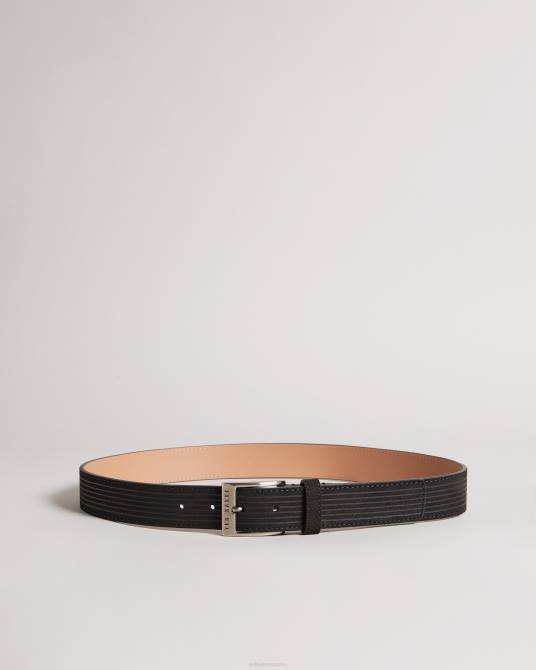 Ted Baker hombres 2ZFP2072 accesorios cinturón de ante de pana tible negro