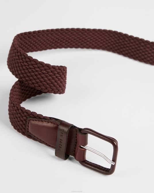Ted Baker hombres 2ZFP2081 accesorios cinturón elástico albea color drench sangre de buey