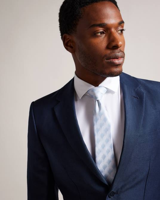 Ted Baker hombres 2ZFP1877 accesorios corbata de jacquard con abanico de herro azul