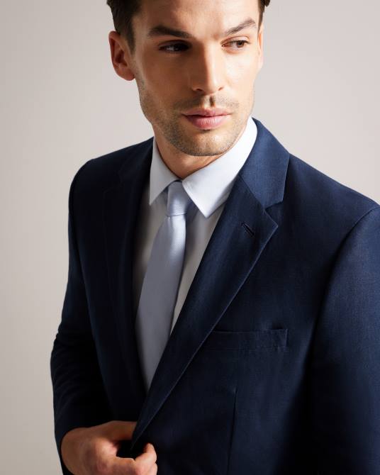 Ted Baker hombres 2ZFP1920 accesorios corbata de seda otomana moorez azul claro