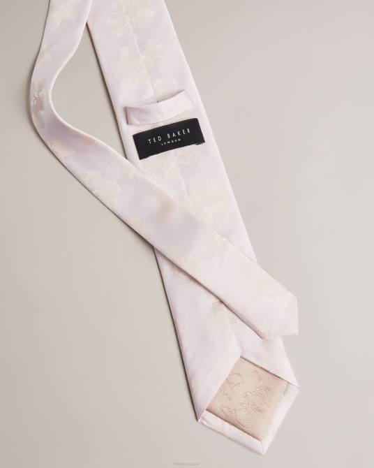 Ted Baker hombres 2ZFP1921 accesorios corbata berel magnolia jacquard crema