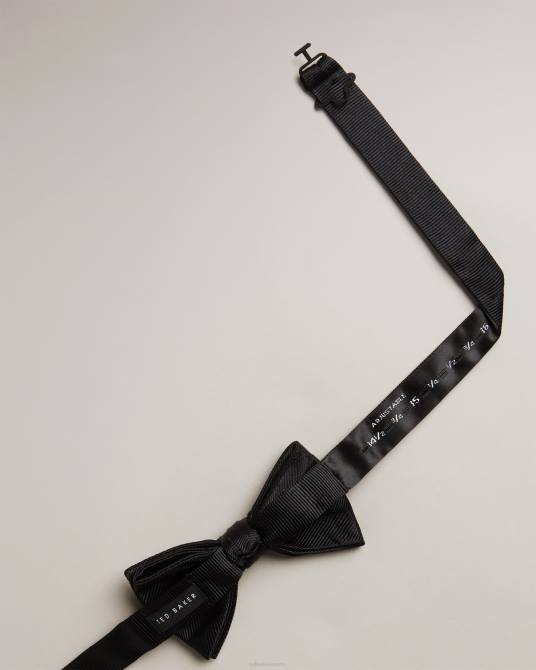 Ted Baker hombres 2ZFP1990 accesorios pajarita brosney otomana de seda acanalada negro