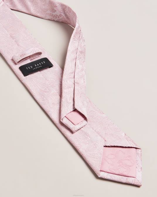 Ted Baker hombres 2ZFP2040 accesorios corbata de seda paisley meews Rosado oscuro