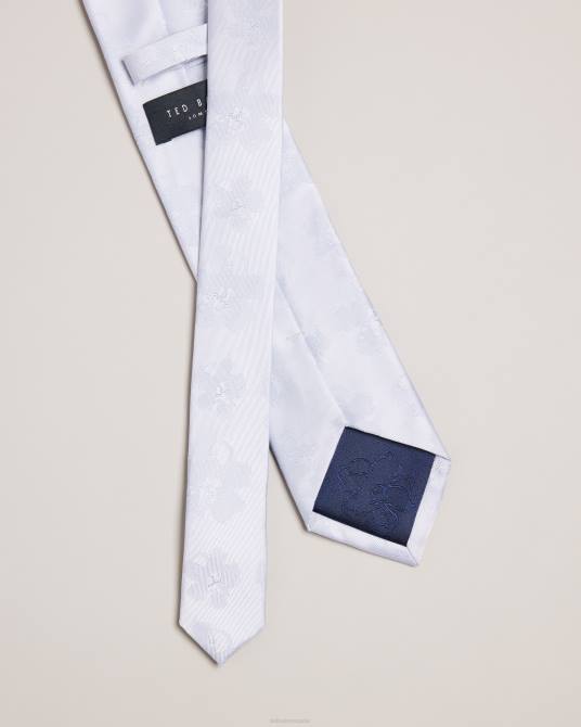 Ted Baker hombres 2ZFP2045 accesorios corbata berel magnolia jacquard azul