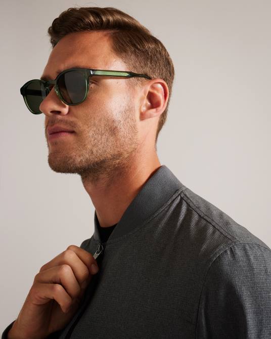 Ted Baker hombres 2ZFP1936 accesorios gafas de sol monocromáticas clásicas grnavi verde