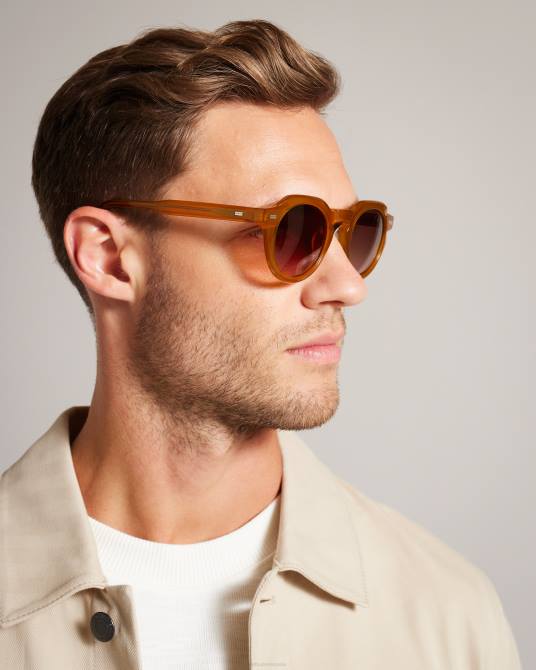 Ted Baker hombres 2ZFP1937 accesorios gafas de sol redondas y planas honiee Miel