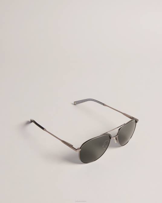 Ted Baker hombres 2ZFP2054 accesorios gafas de sol estilo aviador con montura metálica greyavi gris