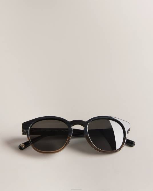 Ted Baker hombres 2ZFP2063 accesorios gafas de sol gryglas redondas con bloques de color gris