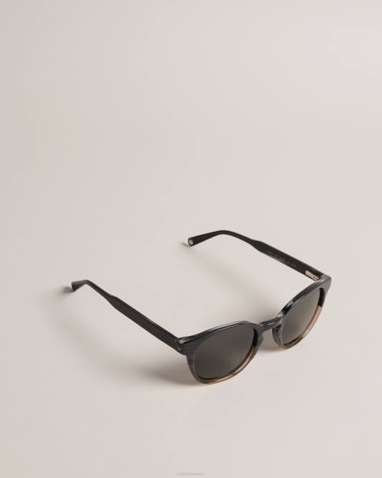 Ted Baker hombres 2ZFP2063 accesorios gafas de sol gryglas redondas con bloques de color gris