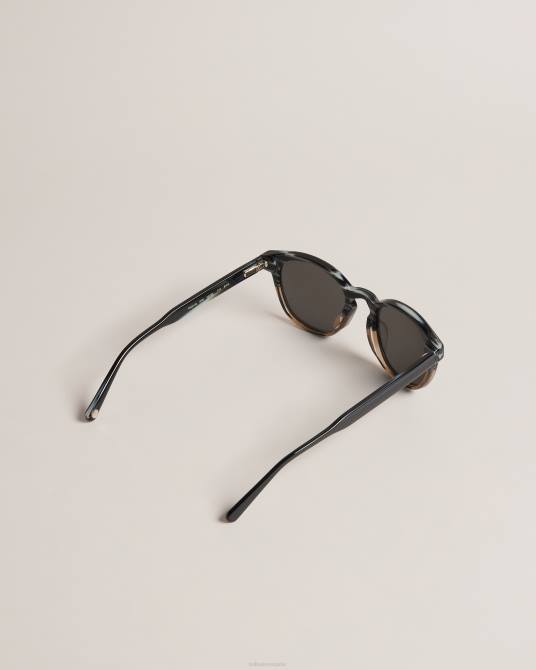 Ted Baker hombres 2ZFP2063 accesorios gafas de sol gryglas redondas con bloques de color gris