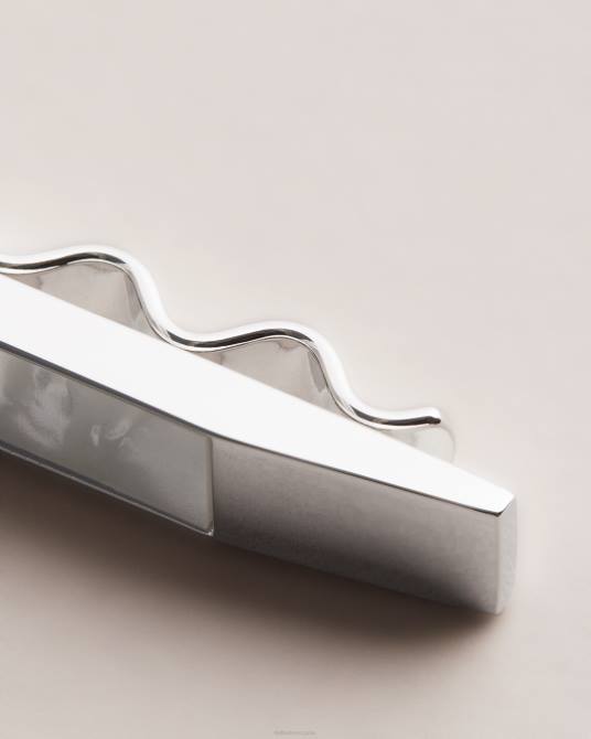 Ted Baker hombres 2ZFP1942 accesorios pasador de corbata de mármol prebar color plata