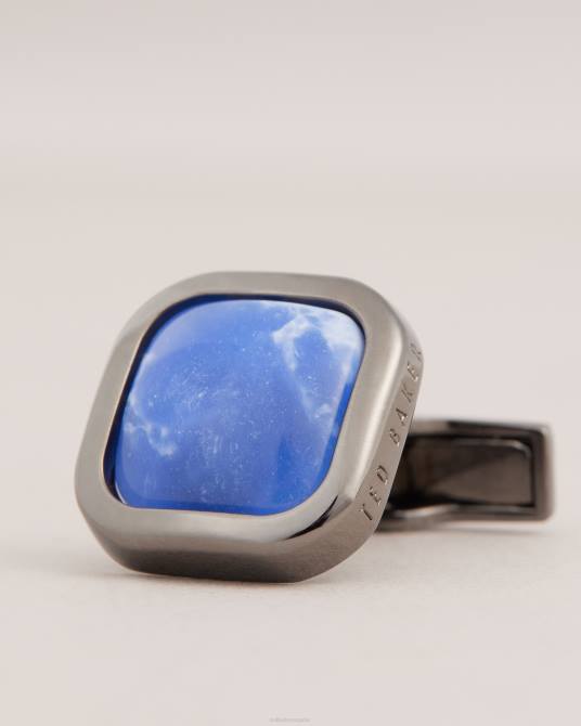 Ted Baker hombres 2ZFP1961 accesorios Gemelos de mármol. azul