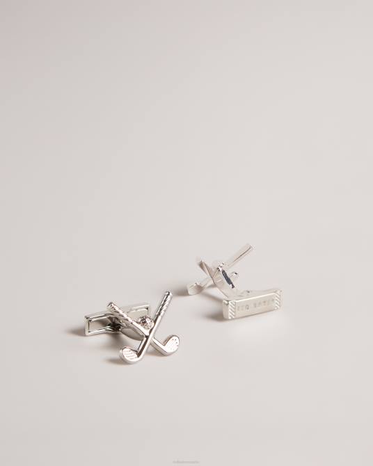 Ted Baker hombres 2ZFP1980 accesorios gemelos golffy plata