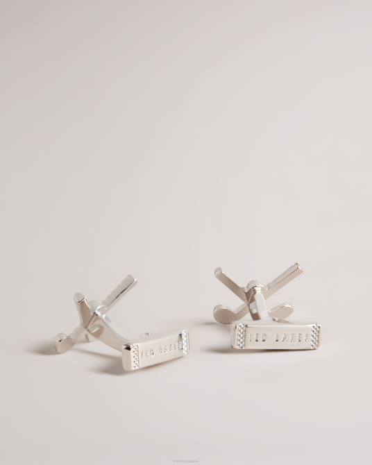 Ted Baker hombres 2ZFP1980 accesorios gemelos golffy plata