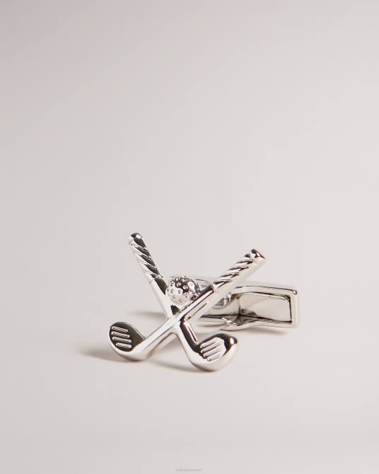 Ted Baker hombres 2ZFP1980 accesorios gemelos golffy plata