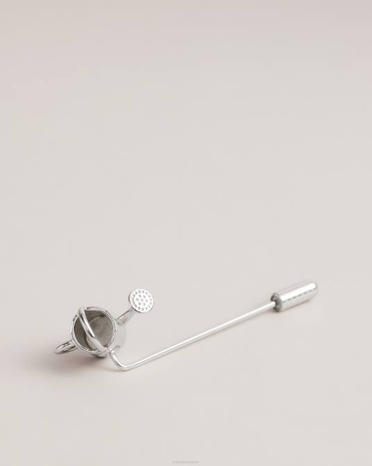 Ted Baker hombres 2ZFP2065 accesorios Juego de gemelos y pin de solapa con regadera Sumerr. color plata