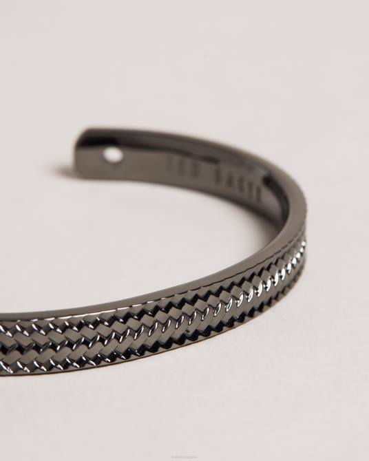 Ted Baker hombres 2ZFP1941 accesorios brazalete tejido Gymmy en relieve negro