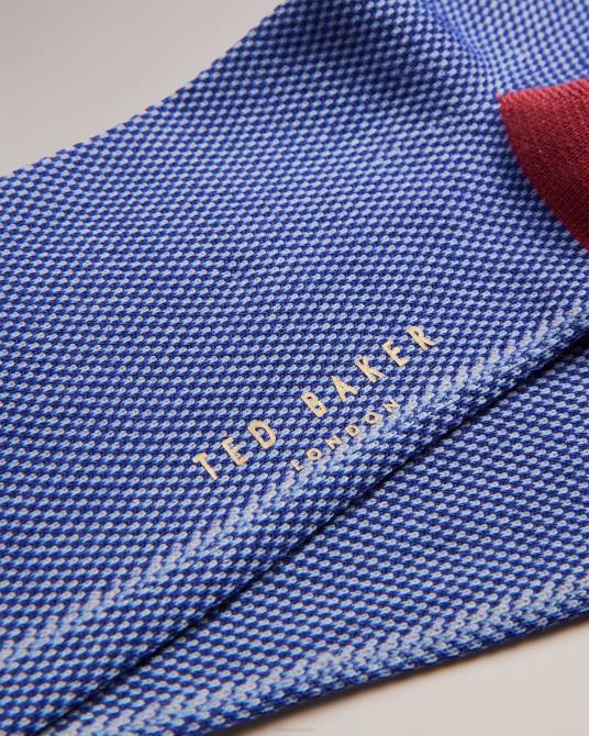 Ted Baker hombres 2ZFP1906 accesorios calcetines semi lisos tedtext azul