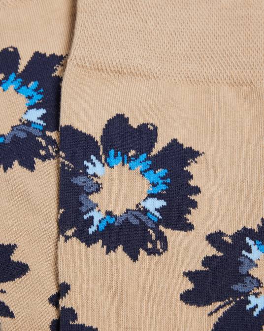 Ted Baker hombres 2ZFP1951 accesorios calcetines con estampado floral pintado de newflor natural