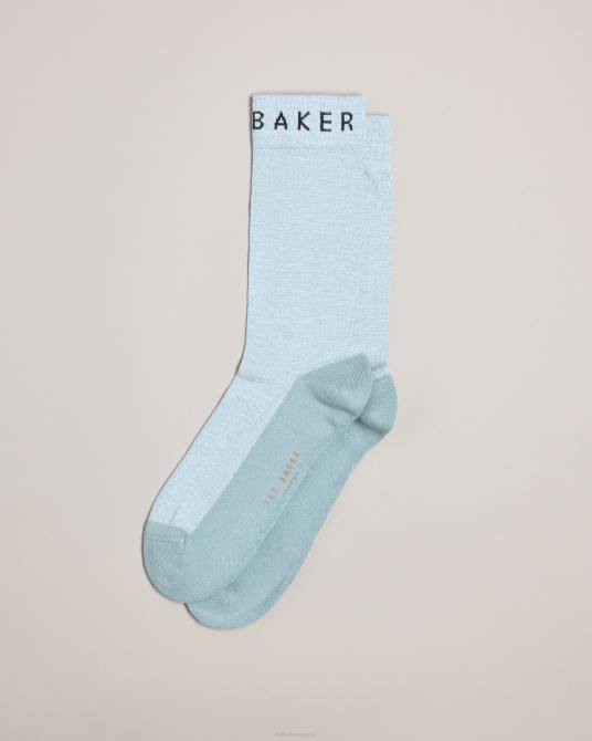 Ted Baker hombres 2ZFP1977 accesorios calcetines de hilo retorcido twistsk azul