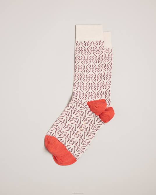 Ted Baker hombres 2ZFP2002 accesorios calcetines de tripulación de avión aerosok crema