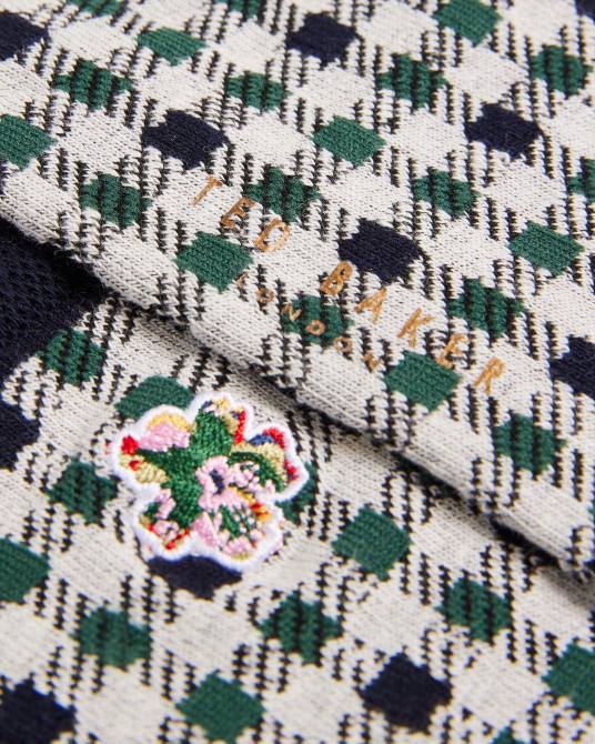 Ted Baker hombres 2ZFP2003 accesorios calcetines con cuadros separados de la casa verde