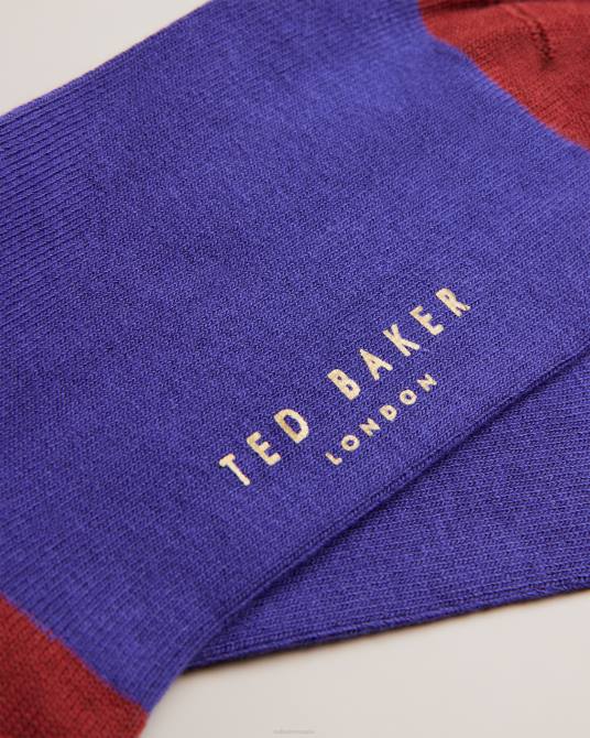 Ted Baker hombres 2ZFP2006 accesorios calcetín liso clásico azul medio