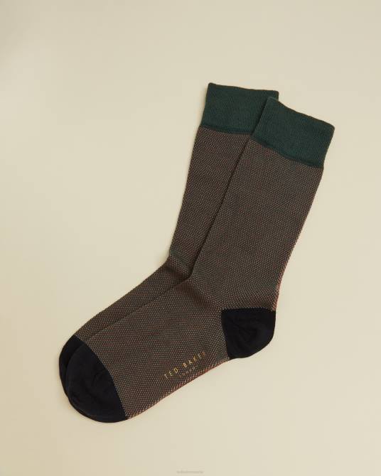 Ted Baker hombres 2ZFP2079 accesorios calcetines joaquin rayas colores naranja dk