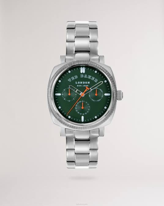 Ted Baker hombres 2ZFP1945 accesorios reloj con pulsera de acero inoxidable de un cuarto de galón plata