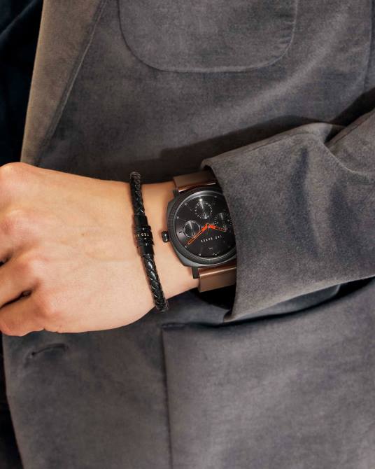 Ted Baker hombres 2ZFP1956 accesorios set de regalo de reloj y pulsera butch marrón