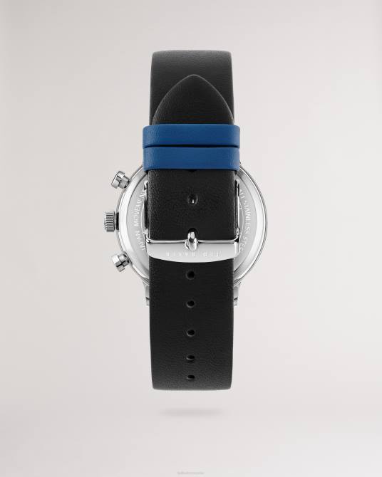 Ted Baker hombres 2ZFP2012 accesorios reloj minuta con correa de piel lisa negro