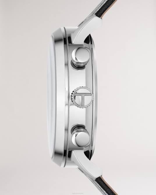 Ted Baker hombres 2ZFP2012 accesorios reloj minuta con correa de piel lisa negro