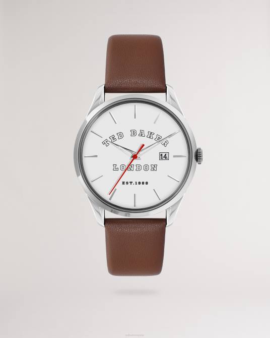 Ted Baker hombres 2ZFP2042 accesorios reloj con correa de cuero brickk marrón