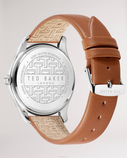 Ted Baker hombres 2ZFP2044 accesorios reloj con correa de cuero gravl broncearse