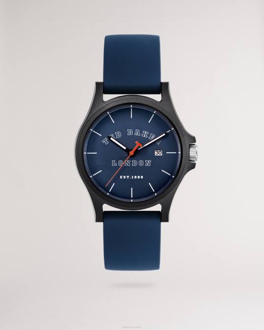 Ted Baker hombres 2ZFP2055 accesorios reloj secunda con correa de silicona azul azul