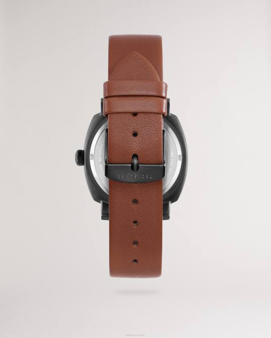 Ted Baker hombres 2ZFP2064 accesorios Reloj Timede con correa de piel lisa marrón. broncearse