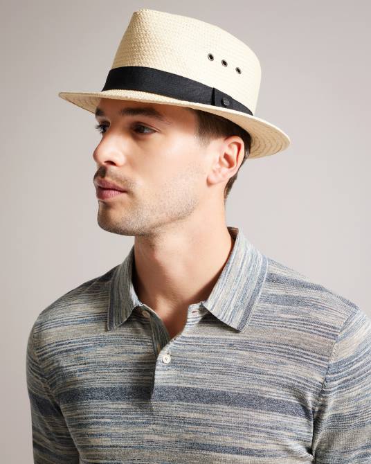 Ted Baker hombres 2ZFP1874 accesorios trilby de paja aydinn natural