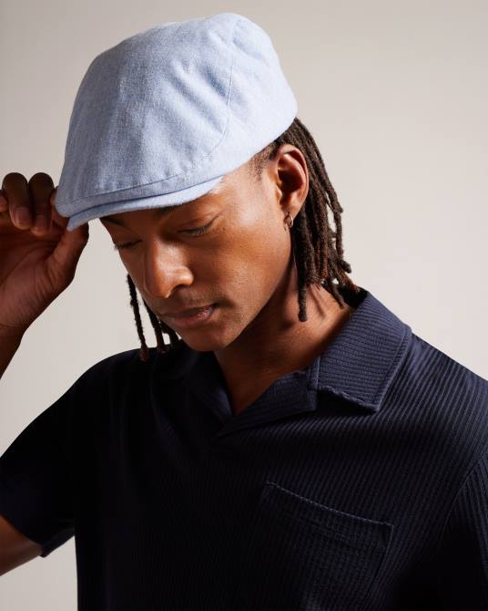 Ted Baker hombres 2ZFP1899 accesorios gorra plana drakee azul claro