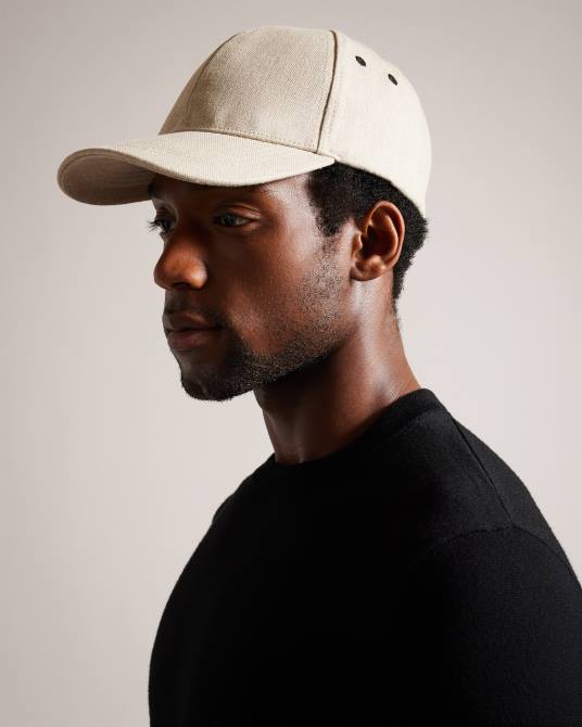 Ted Baker hombres 2ZFP2021 accesorios gorra de béisbol Briann de lino crudo