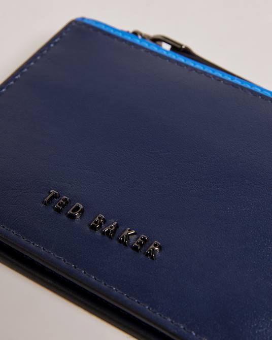 Ted Baker hombres 2ZFP1948 accesorios tarjetero finnis con detalle en contraste Armada