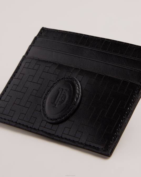 Ted Baker hombres 2ZFP1971 accesorios tarjetero con monograma Tobies T negro